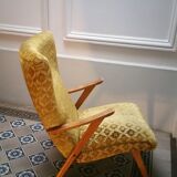 Fauteuil lounge chair wing scandinave années 50 60