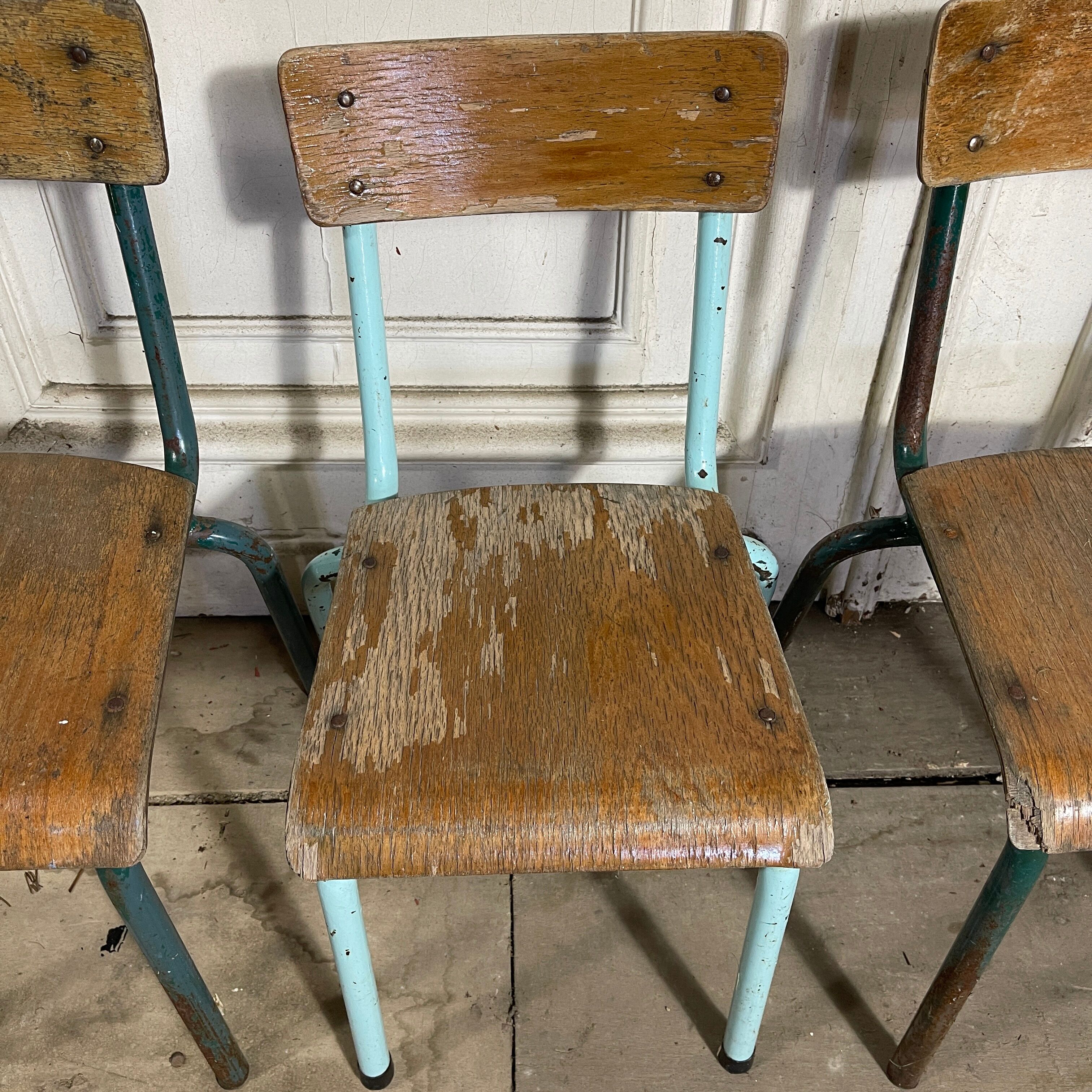 Lot 3 child size school chairs