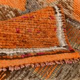 3x9 Vintage Brown & Orange Runner Rug, 84x285Cm