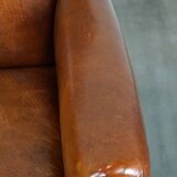 Vintage sheep leather armchair/design armchair with a beautiful look