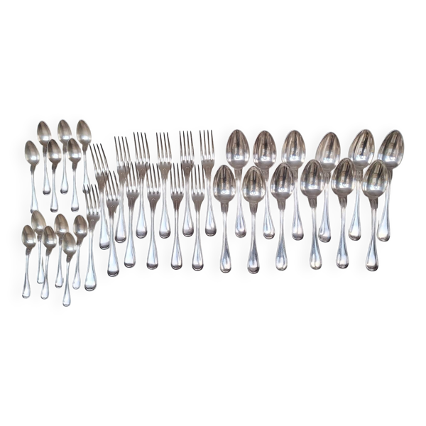 Partie de ménagère en métal argenté Christofle