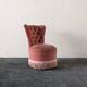 Pink velvet fireside chair