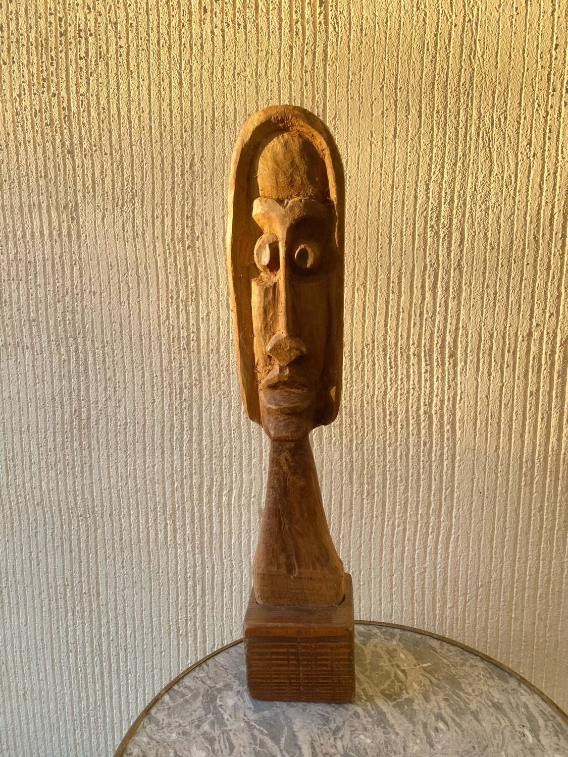 Large ethnic wooden sculpture