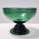 Hand Blown Green Glass Centerpiece / Bowl, Made in Empoli, Italy