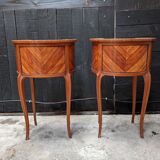Pair of kidney bedside tables