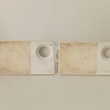 Paire de serre-livres anciens en céramique émaillée