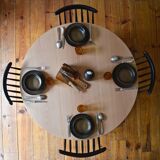 Round beech table