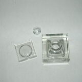 Art-deco crystal czech inkwell