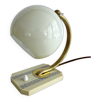 Art Deco Bakelite Glass Brass Lamp