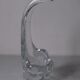 Ancien pied de lampe en verre courbé massif 34 cm pour 3,4 kilos chevet