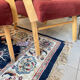 Burgundy Scandinavian armchairs