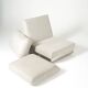 Beige fireside chair by Jacques Charpentier