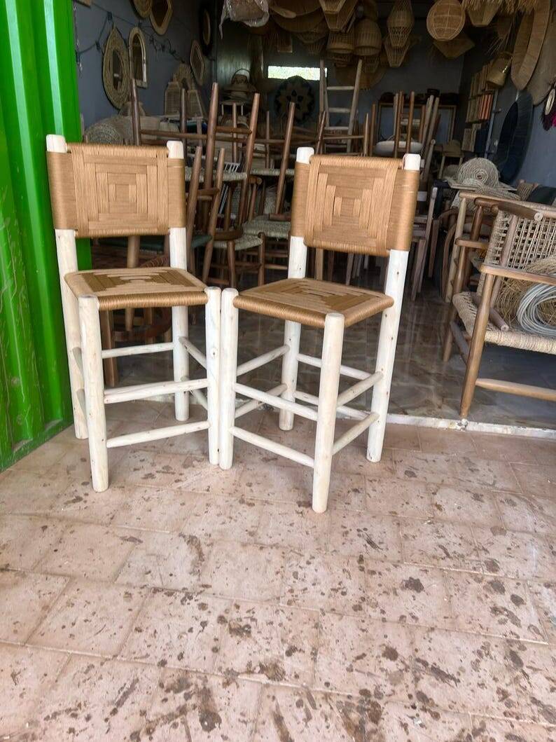 2 handmade craft stools 100cmx30cmx30cm