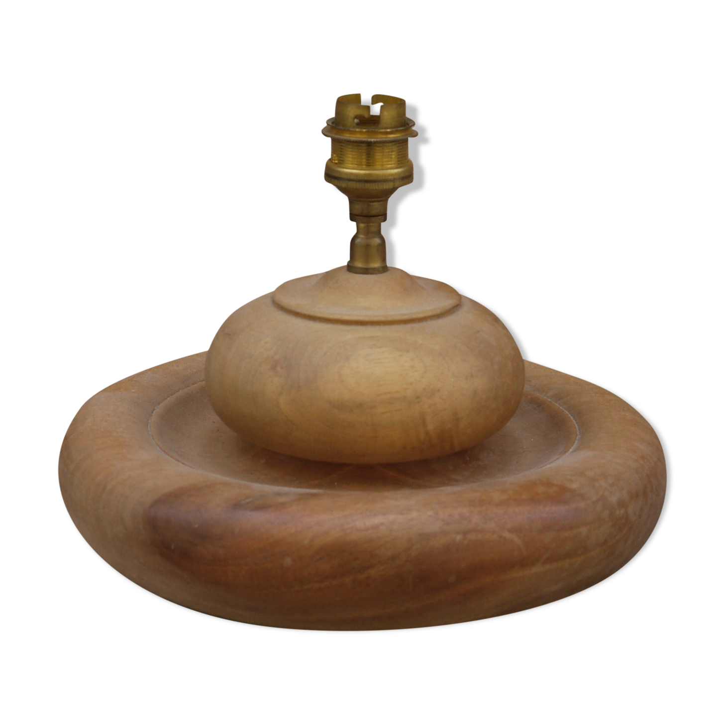 Pied de lampe en bois tourné