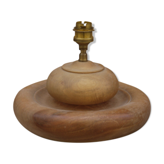 Turned wooden lamp foot