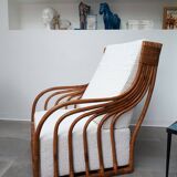 60s rattan armchair buckle