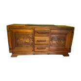 Art deco line-up in 1940s solid oak