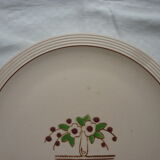 Plat a tarte en faience de Longwy