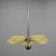 Exceptional Art Deco Functionalist Nickel-Plated Chandelier, 1930s