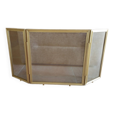 Gold metal fire screen