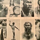 Map and photographic plate on human races from 1951