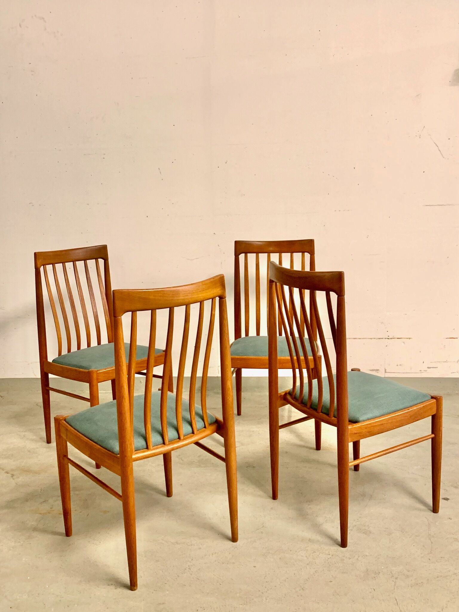 4x Danish Teak Dining Chairs by H.W. Klein for Bramin 1960s