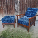 Morris "Potacol" armchair and footrest