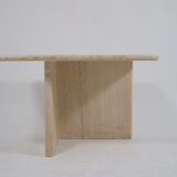 French travertine marble table set 1960