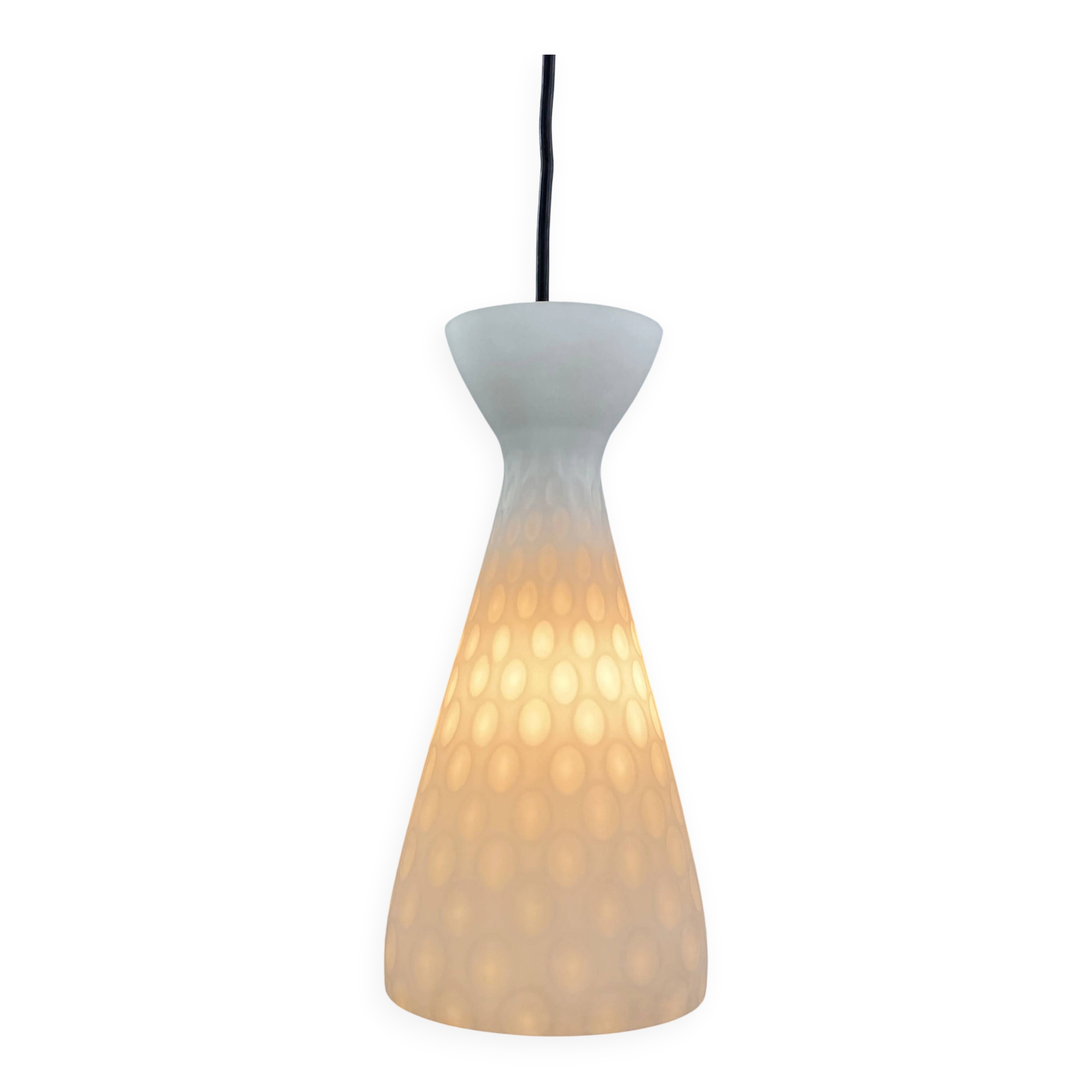Glass hanging lamp by Aloys Gangkofner IBIZA for Peill & Putzler 1960