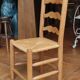 Series of 4 antique mulched chairs