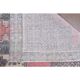 Vintage Turkish Oushak Handmade Wool Cotton Pink Area Rug 112x240