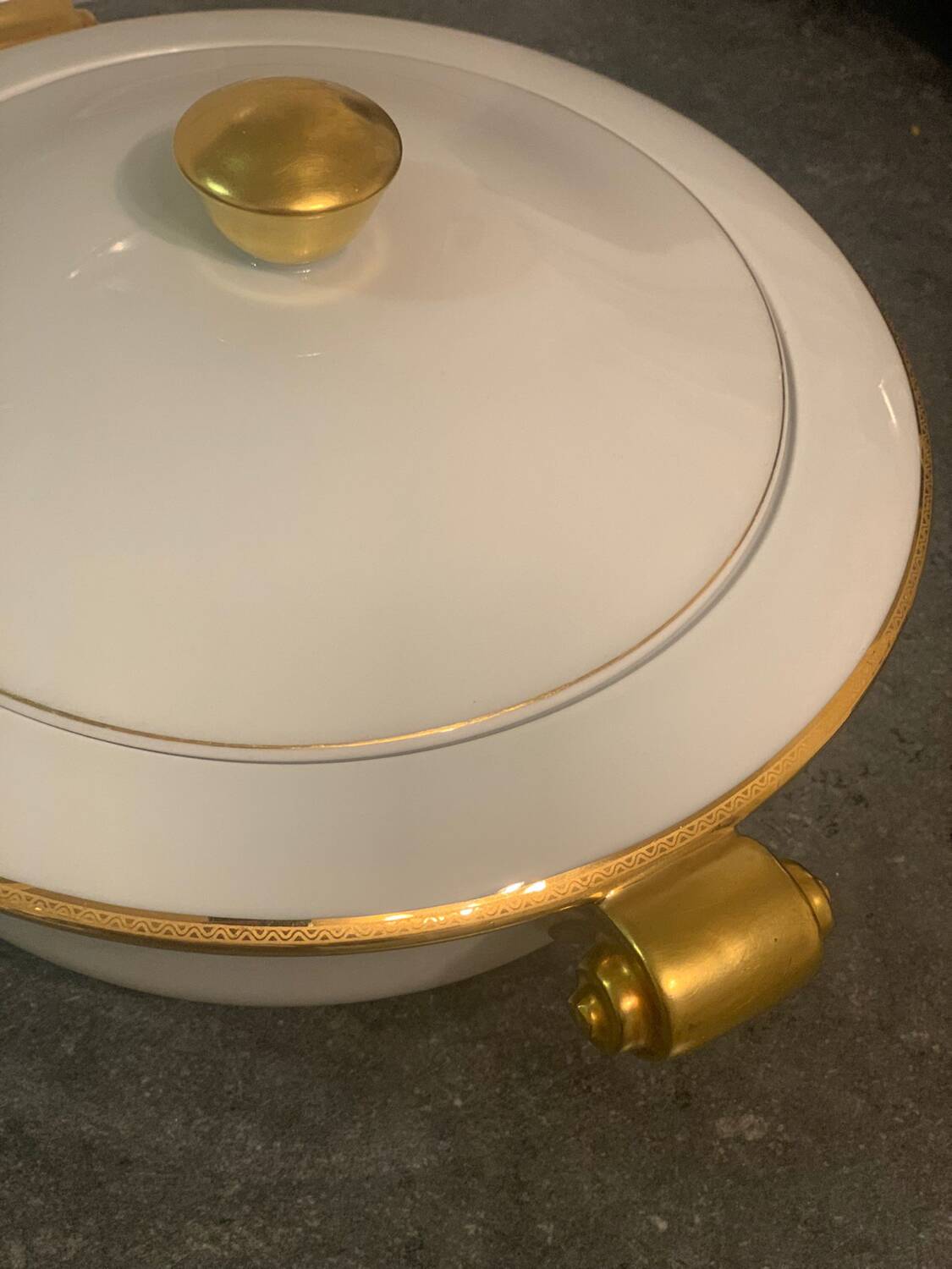 Authentic vintage Limoges porcelain RAYNAUD soup tureen