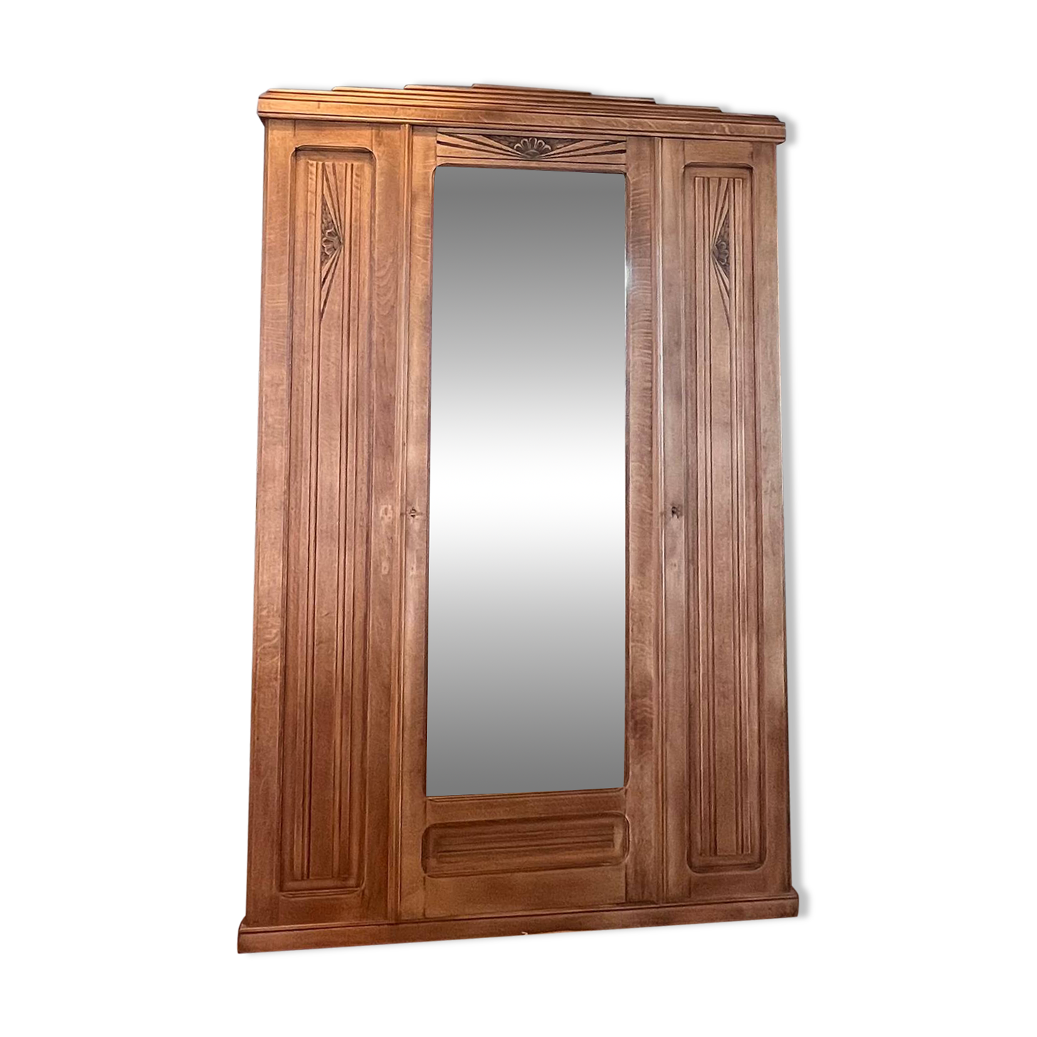 Antique solid oak wardrobe