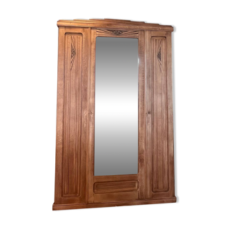 Antique solid oak wardrobe