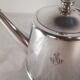 Teapot and milk jug in silver metal, Félix Frères