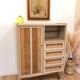 60s/70s wardrobe in wood and rattan