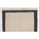 Vintage Handmade Tulu Rug in Natural Undyed Cream and Gray Wool, Custom Options Available