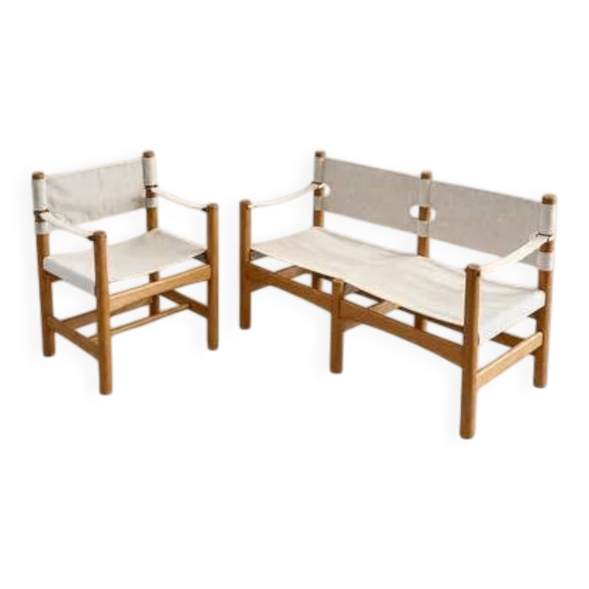 Chair and bench by Børge Mogensen for Fredericia