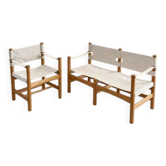 Chaise et banquette de Børge Mogensen pour Fredericia