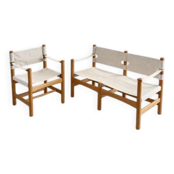 Chaise et banquette de Børge Mogensen pour Fredericia