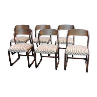 Suite of 6 Baumann chairs model Sleigh
