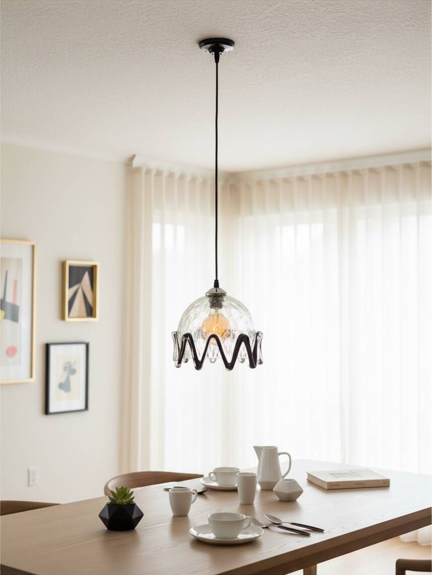 Organic suspension lamp Space Age in Murano glass by Mazzega – 1970s