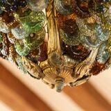 Murano chandelier in bronze, fruit clusters, glass paste