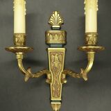 Suite de 3 appliques aux aigles style Empire - bronze