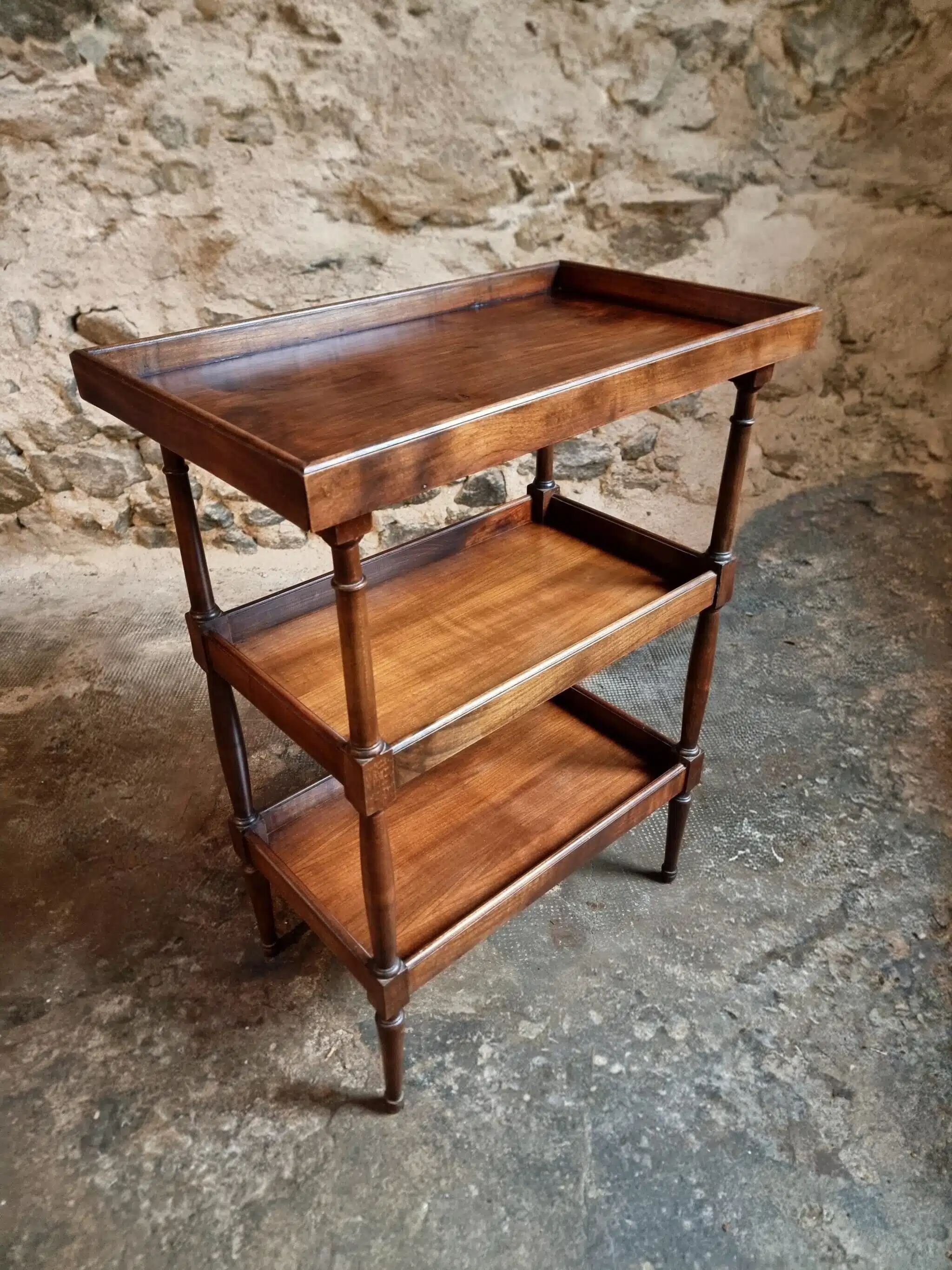 Vintage French shelf in cherry wood, 1920s.