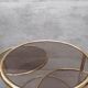 Table basse laiton 3 niveaux pivotants des années 1970 style de Milo Baughman Italie