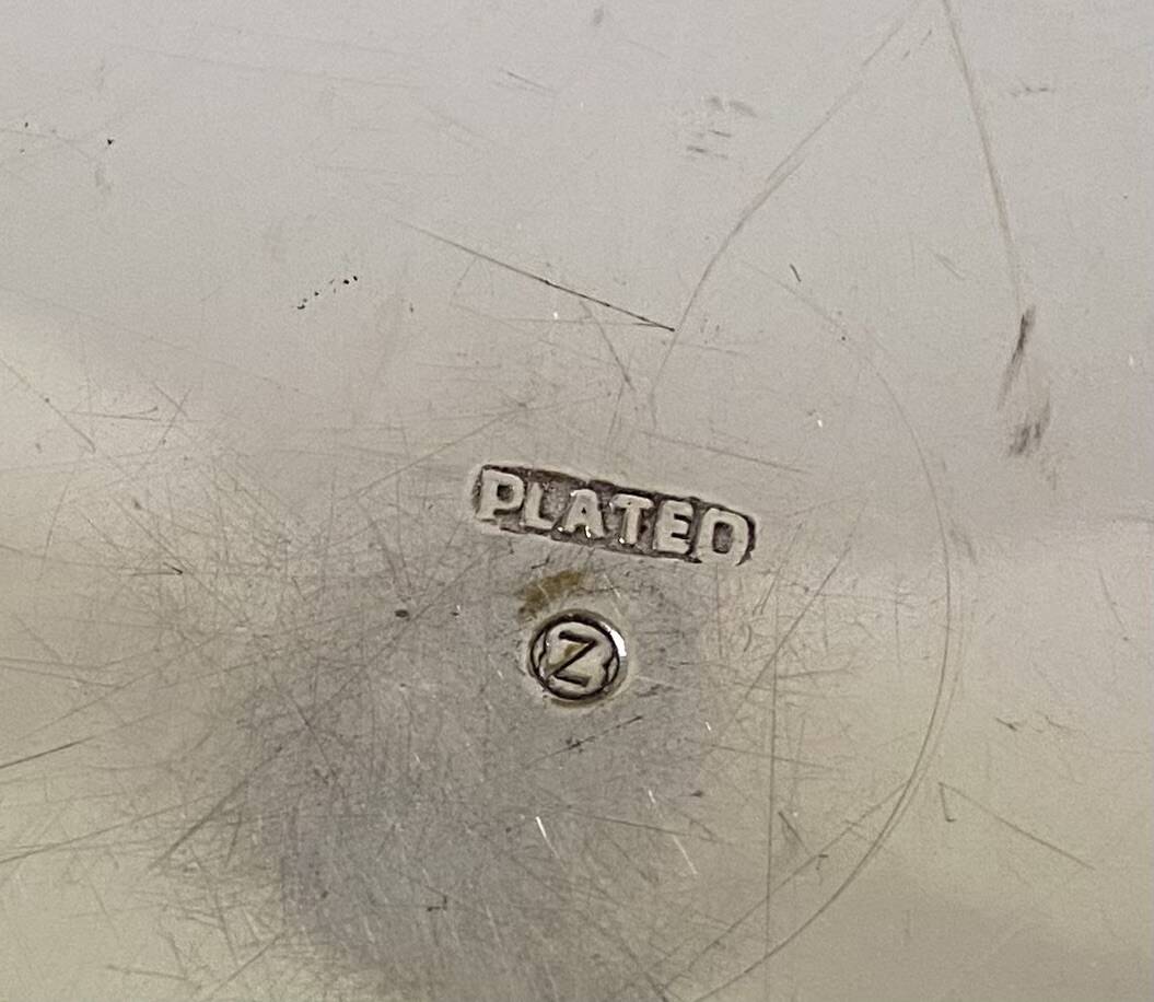 Antique Silver Serving Dish with Floral Art Nouveau Decoration Vintage