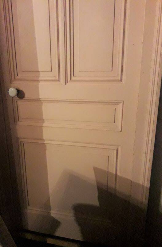 Haussmannian door 83x220.5cm with an old glazed transom frame.