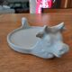 Porcelain cow head dish, for camembert