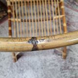 Antique rattan armchair